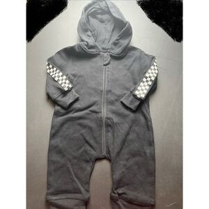 Baby Boys Sovereign Code Romper Black Hooded Checker Size 6M Cool